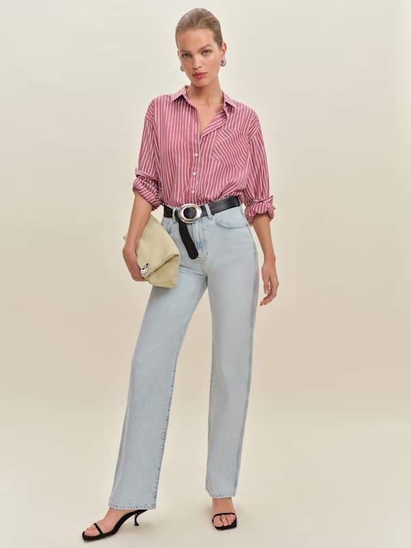 Val 90s Mid Rise Straight Jeans - Shasta